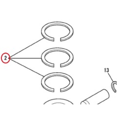 Yanmar - Piston Ring Set Piston .50 - 6LP - 119770-01180